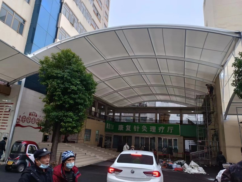 汕尾推拉雨棚定制厂家，仓库通道、卸货区移动伸缩棚搭建-2